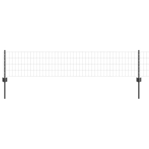 SKM Zaun mit Pfosten Grau 0,4 x 10 m Stahl,Heimwerkerbedarf,Hauseinzäunung,Zaunfelder,Grau,5.6 kg,3336070 von SKM