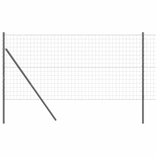 SKM Zaun mit Pfosten Grau 1 x 10 m Stahl,Heimwerkerbedarf,Hauseinzäunung,Zaunfelder,Grau,15.07 kg,3350439 von SKM