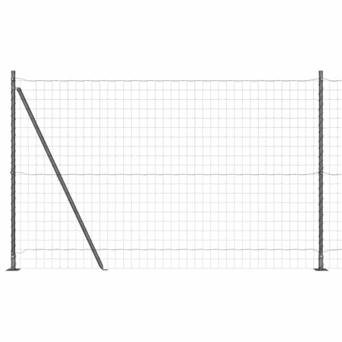 SKM Zaun mit Pfosten Grau 1.5 x 10 m Stahl,Heimwerkerbedarf,Hauseinzäunung,Zaunfelder,Grau,21.57 kg,3350972 von SKM