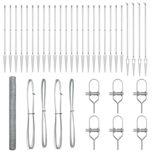 SKM Zaun mit Pfosten Silber 1.5 x 50 m PVC-beschichteter Stahl,Heimwerkerbedarf,Hauseinzäunung,Zaunfelder,Silber,66.2 kg,3353426 SKM Zaun mit Pfosten Silber 1.5 x 50 m PVC-beschichteter Stahl,Heimwerkerbedarf,Hauseinzäunung,Zaunfelder,Silber,66.2 kg,3353426 von SKM