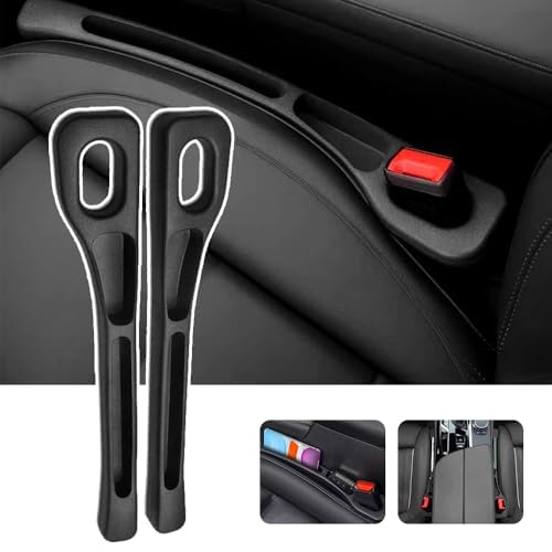 SKNFFF 2 Stück Autositz-Lückenstreifen für Hyundai Kona Hybrid/N Line/EV 2017-2022 2023, Auto Gap Organizer Zubehör Um Das Herunterfallen von Gegenständen zu Verhindern von SKNFFF
