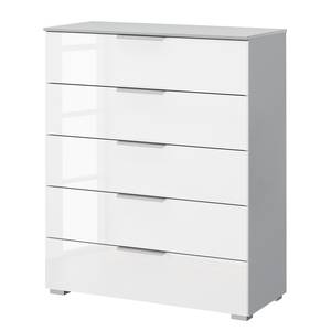 home24 Kommode x5 80cm Weiß/Hochglanz Weiß/Seidengrau Aluminium home24 Kommode x5 80cm Weiß/Hochglanz Weiß/Seidengrau Aluminium von home24