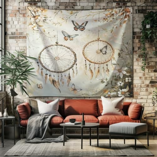 SKOEUI Vintage-Traumfänger Wandteppich Beige Wandtuch Wandbehang Wandteppiche für Schlafzimmer Wohnzimmer Dorm Decor Tapestry Wandtücher 200x150cm SKOEUI Vintage-Traumfänger Wandteppich Beige Wandtuch Wandbehang Wandteppiche für Schlafzimmer Wohnzimmer Dorm Decor Tapestry Wandtücher 200x150cm von SKOEUI