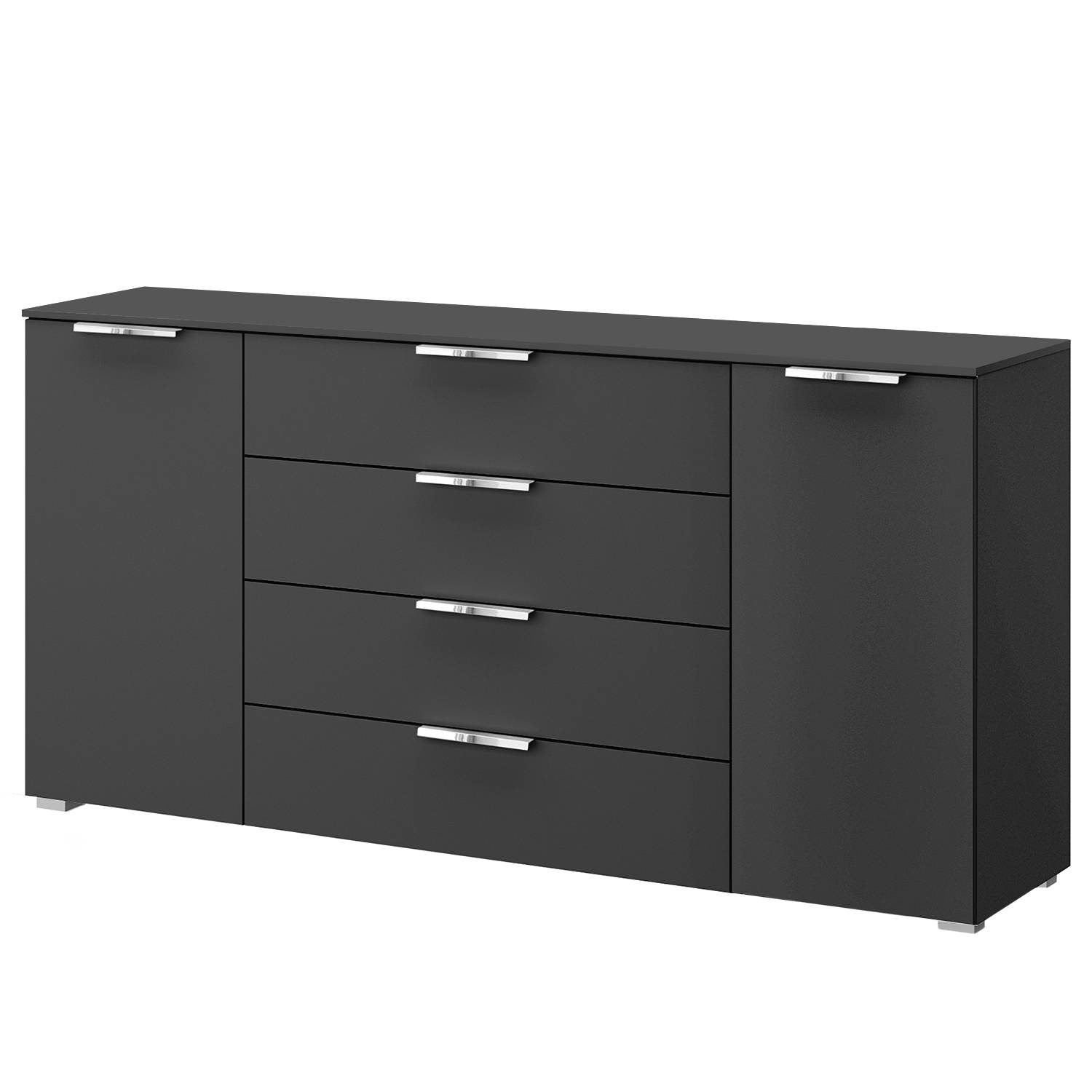 SKØP x4+2 Sideboard Kommode Fernsehschrank Fernsehkommode Schrank Graphit Chrom von SKØP