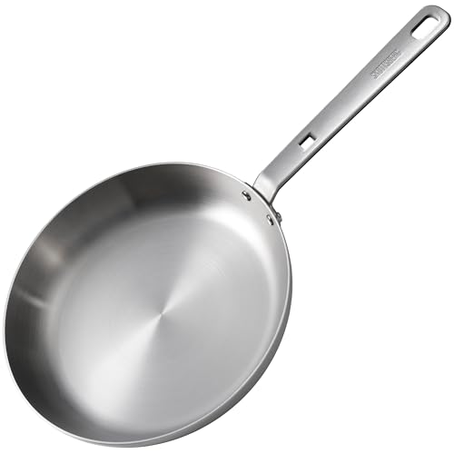 SKOTTSBERG Edelstahl Bratpfanne - Ø 28 cm – Unbeschichtet & PFAS‑frei, spülmaschinenfest,- für Induktion, Gas, Ceran & Backofen von SKOTTSBERG