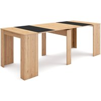 Ausziehbarertisch, Multifunktionaler ausziehbarer, 220, Für 10 Gäste, Esszimmertische, Moderner Stil, Eiche Schwarz - Skraut Home Ausziehbarertisch, Multifunktionaler ausziehbarer, 220, Für 10 Gäste, Esszimmertische, Moderner Stil, Eiche Schwarz - Skraut Home von SKRAUT HOME