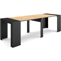 Ausziehbarertisch, Multifunktionaler ausziehbarer, 260, Für 12 Gäste, Esszimmertische, Moderner Stil, Schwarz Eiche - Skraut Home Ausziehbarertisch, Multifunktionaler ausziehbarer, 260, Für 12 Gäste, Esszimmertische, Moderner Stil, Schwarz Eiche - Skraut Home von SKRAUT HOME