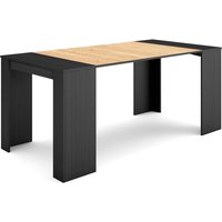 Ausziehbarertisch, Multifunktionaler ausziehbarer, 180, Für 8 Gäste, Esszimmertische, Moderner Stil, Schwarz Eiche - Skraut Home Ausziehbarertisch, Multifunktionaler ausziehbarer, 180, Für 8 Gäste, Esszimmertische, Moderner Stil, Schwarz Eiche - Skraut Home von SKRAUT HOME