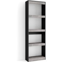 Bücherregal Bibliothek Bookshelf, Bookcase 60x186x25cm Wohnzimmer, Esszimmer, Büro Aufbewahrungsregal Moderner Stil Zement - Zement - Skraut Home von SKRAUT HOME