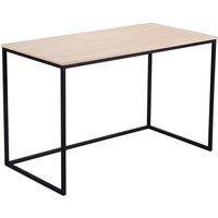 Schreibtisch mia - Tisch - Studientisch - Holzplatte aus farbe nordischer Eiche, 19 mm stark. Beine aus schwarzem Metall. 120x60x75cm - multicolor von SKRAUT HOME