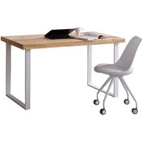 Schreibtisch NATURAL-Nordischer Stil - Arbeitstisch - Büro - Esszimmer - Wohnzimmer - 120 x 60 x 73 cm - Platte in Farbe Eiche 54mm dick - Beine aus Schreibtisch NATURAL-Nordischer Stil - Arbeitstisch - Büro - Esszimmer - Wohnzimmer - 120 x 60 x 73 cm - Platte in Farbe Eiche 54mm dick - Beine aus von SKRAUT HOME