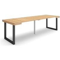 Ausziehbarertisch, Multifunktionaler ausziehbarer, 260, Für 12 Gäste, Massivholz Beine, Moderner Stil, Eiche - Skraut Home Ausziehbarertisch, Multifunktionaler ausziehbarer, 260, Für 12 Gäste, Massivholz Beine, Moderner Stil, Eiche - Skraut Home von SKRAUT HOME