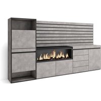 Skraut Home - Schuhregal, Schuhschrank, Schuhaufbewahrung, 274x145x35 cm, Für Schlafzimmer, Zimmer, Elektrokamin XXL, Kommode mit Schubladen, Skraut Home - Schuhregal, Schuhschrank, Schuhaufbewahrung, 274x145x35 cm, Für Schlafzimmer, Zimmer, Elektrokamin XXL, Kommode mit Schubladen, von SKRAUT HOME