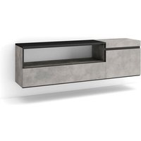 Skraut Home - TV-Schrank, Lowboard, für Wohnzimmer und Esszimmer, 150x45x35cm, Für TV-Geräte bis zu 65", Hängend, Moderner Stil, Zementgrau Skraut Home - TV-Schrank, Lowboard, für Wohnzimmer und Esszimmer, 150x45x35cm, Für TV-Geräte bis zu 65", Hängend, Moderner Stil, Zementgrau von SKRAUT HOME