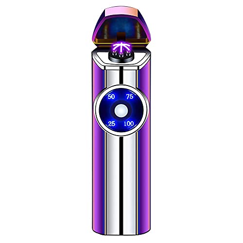 SKRFIRE Triple-Arcs Elektrisches Feuerzeug, Plasma-Feuerzeug für den Außenbereich, wiederaufladbares USB-Feuerzeug, winddichtes Feuerzeug mit Batterieanzeige (Regenfenster) von SKRFIRE