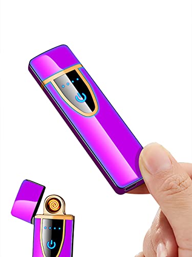 SKRFIRE Zigarettenanzünder, wiederaufladbares Feuerzeug zum Rauchen, wiederaufladbares USB-Feuerzeug mit LED-Batterieanzeige (magisch) von SKRFIRE