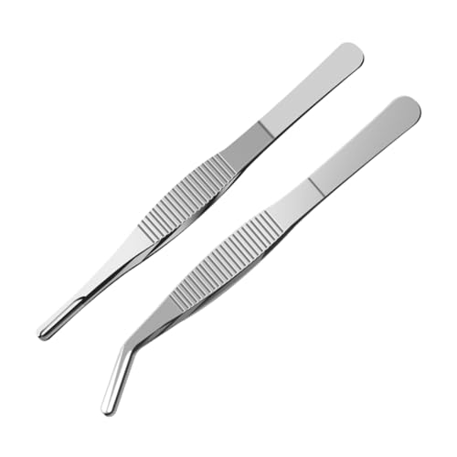 14cm Edelstahl Pinzetten Set - Gerade und Gebogen, 2 Stück, Rutschfest Präzise Pinzetten für Aquarium Bastelarbeiten Pflanzenpflege und Reparaturen 14cm Edelstahl Pinzetten Set - Gerade und Gebogen, 2 Stück, Rutschfest Präzise Pinzetten für Aquarium Bastelarbeiten Pflanzenpflege und Reparaturen von SKRORS