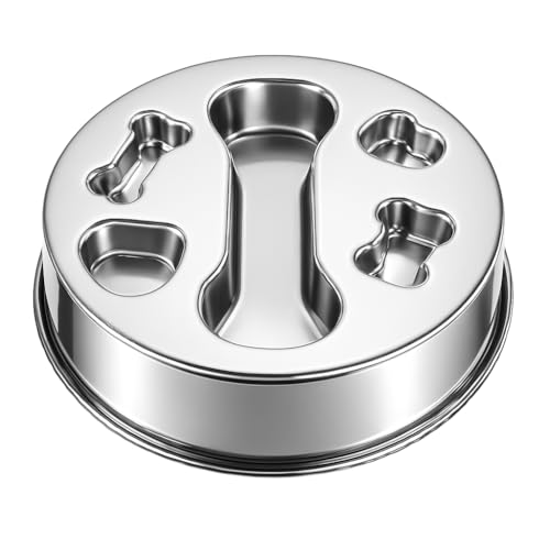 Edelstahl Hund Slow Feeder Schüssel Doppelseitig Verwendbare Fressschale für Hunde Anti-Schling-Schale 22cm Edelstahl Hund Slow Feeder Schüssel Doppelseitig Verwendbare Fressschale für Hunde Anti-Schling-Schale 22cm von SKRORS