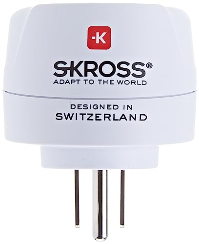 SKROSS Country Adapter Europe to USA: Reiseadapter für Reisen aus Europa in Länder, die den amerikanischen Standard verwenden, Weiß von SKROSS
