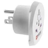 SKROSS Stromadapter Schuko Stecker Universal/USA, 2-und 3-Pol, weiß von SKROSS