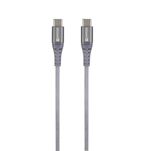 SKROSS USB Kabel USB-C auf USB-C Cable 2.0, Braiding, 2,00m Space Gray von SKROSS