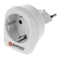 Stromadapter Schuko Stecker / Schweiz, 2-und 3-Pol, weiß, SKROSS® von SKROSS