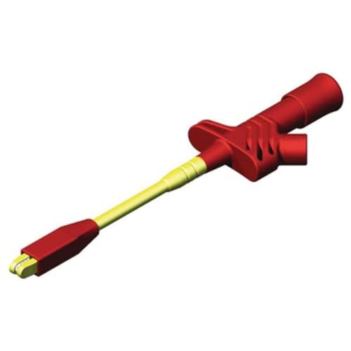 SKS GERMANY Sicherheitszange, Krokodilklemme, Elektronik-Zange, CAT III, 1000 V, 20 A, Rot, 4 mm, 24 g von SKS GERMANY