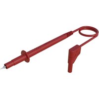 ROT - sks Hirschmann pl 2600 s w rt Sicherheits-Messleitung [Lamellenstecker 4 mm - Prüfspitze] 1.00 m von ROT