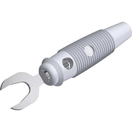 SKS Hirschmann KB 3 ws Laborplug Stecker, gerade white von SKS Hirschmann