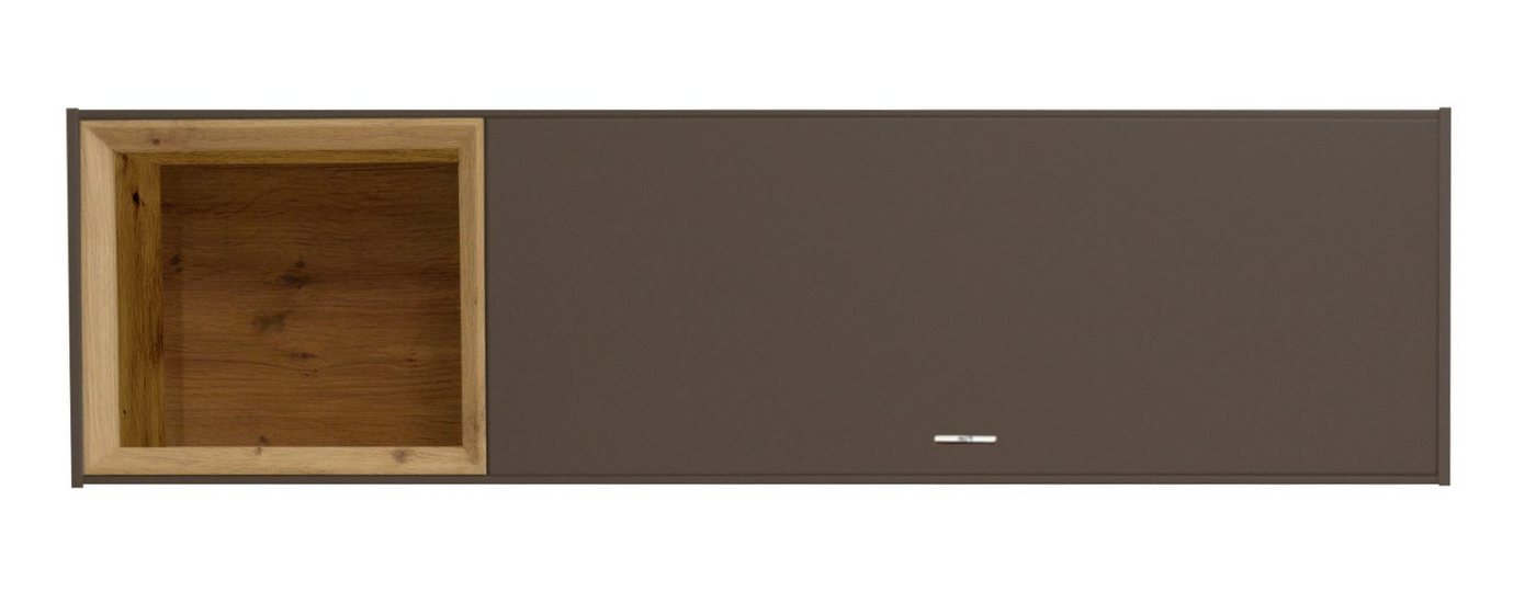 SKS-Online Hängeschrank Inca II 35x130x32 Asteiche & Lava Matt Lack - Wohnzimmer Wandschrank Wohnzimmerschrank, Multifunktionsschrank, Hängender Schrank von SKS-Online