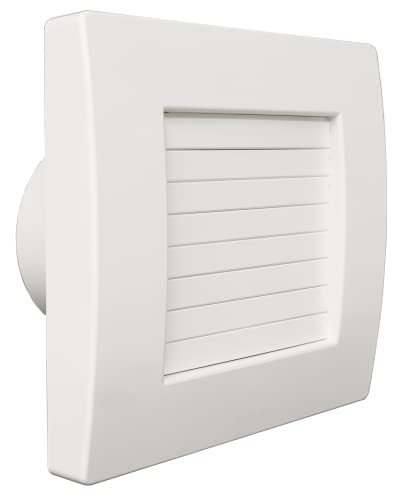 SKS24 Abluftventilator 150mm mit Nachlauftimer und automatischem Verschlussgitter, Badlüfter, Lüfter, 9 cm x 17 cm x 17 cm, Timer, Automatisches Verschlussgitter von SKS24