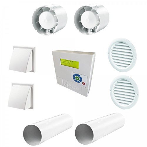 BioCom Keller- und Raumentfeuchtungs-Set 100mm, voll-automatische Feuchtigkeits-Entlüftung von SKS24