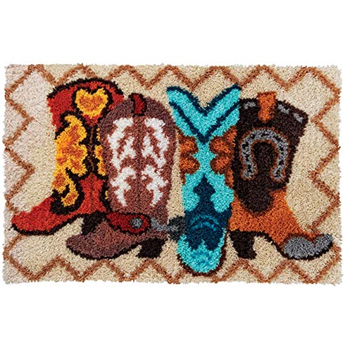 DIY Knüpfen Set Knüpfteppich Für Kinder Erwachsene Oder Anfänger Tapisserie Teppich Selber Knüpfen Knüpfteppich Zum Selber Knüpfen Knüpf-Sets Latch Hook Rug Kit 52Cmx38cm von SKTWOE