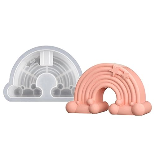 Regenbogen-Silikon-Kerzenform | Silikonform für Kerzen, wiederverwendbare U-förmige Brückengeometrie, Kerzenform für Ton, Aromatherapie, Kuchendekoration Skuda von SKUDA