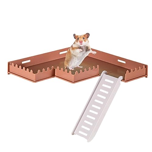 SKUDA Käfig Spielplatz Hamster | Lustiger Käfig Spielplatz mit sicherem PVC - Lebensraum Ornament für Eichhörnchen, Hamster, Streifenhörnchen, Igel, Rennmäuse, Chinchillas, von SKUDA