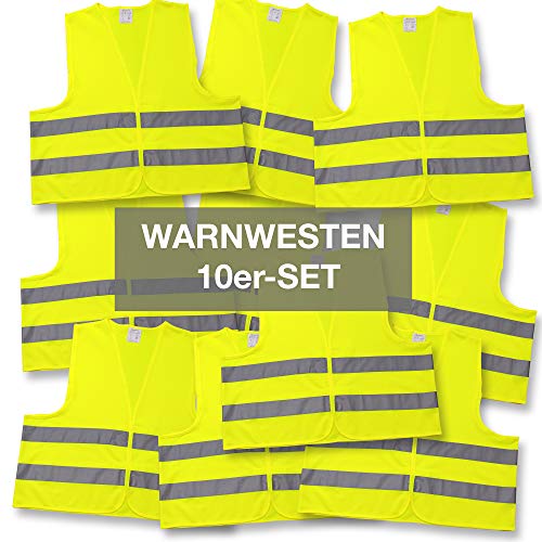 4business 10 x Auto Qualitäts Warnweste gelb EN ISO 20471 Erwachsene Unisize TÜV-geprüft waschbar Unfallweste Sicherheitsweste reflektierend 4business 10 x Auto Qualitäts Warnweste gelb EN ISO 20471 Erwachsene Unisize TÜV-geprüft waschbar Unfallweste Sicherheitsweste reflektierend von SKUURTFR
