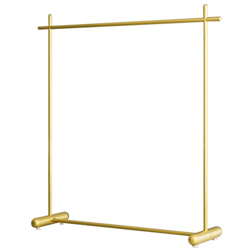 Garderobenständer Gold Metall Kleiderständer Für Schlafzimmer Und Boutique Kommerzielle Robuste Kleiderstange Zum Aufhängen Und Präsentieren Von Kleidung Freistehender Garderobe(Size:100X40X155CM) von SKVLF