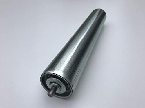 Tragrolle Tragrollen Rolle Rollen Stahl Ø 50 mm mit Federachse für Rollenbahn (Länge: 400 mm) von SKX Material Handling
