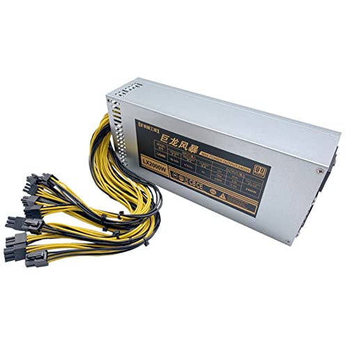 SKXMOD 1800/2000W PC Netzteil für Bitcoin Miner ATX 2000W PICO PSU Ethereum 2000W ATX Netzteil Bitcoin 12V V2.31 ETH Coin Mining (1800W) von SKXMOD