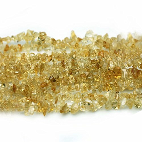 SKYBEADS Natürliche Citrin Chips Perlen Halbedelstein Chips 3-8mm zum Auffädeln Approx 80cm Strang von SKYBEADS