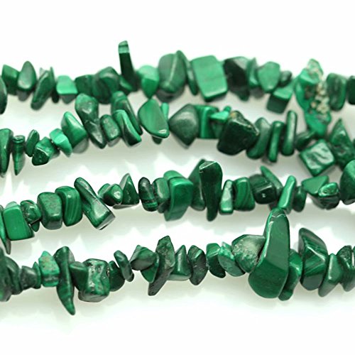 SKYBEADS Chips Malachit 3-8mm Perlen für Armbänder Halsketten Auffädeln Grüner Natur Edelstein Chips Perlen Approx 80cm Stränge von SKYBEADS