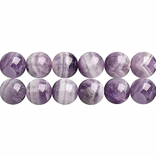 SKYBEADS Natürliche Echte Schickes Amethyst Kristalle und Edelsteine Perlen zum Auffädeln Runde 4mm Naturstein 38cm Strang Approx 90 Stück von SKYBEADS