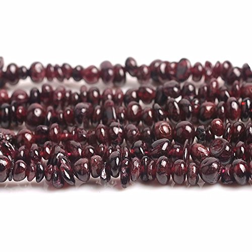 SKYBEADS Natürliche Granat Chips Perlen 3-8mm Edelstein Chips für Armbänder Halsketten Auffädeln Approx 80cm Strang von SKYBEADS