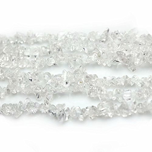 SKYBEADS Natürliche Transparenter Klar Kristallquarz Irregular Chips 3-8mm für Armbänder Halsketten Auffädeln Approx 80cm Strang von SKYBEADS