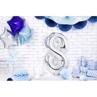 Folienballon Zahl "8", 86cm, silber Folienballon Zahl "8", 86cm, silber von SKYLANTERN