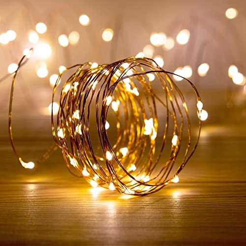 SkyLantern® Original Lichterkette Kupferkupfer 40 Mikro-LED Warmweiß 4 m von SKYLANTERN