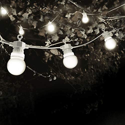 SkyLantern Original Kit Lichterkette Guinguette 30 m Kabel Weiß Blumenzwiebeln weiß von SKYLANTERN