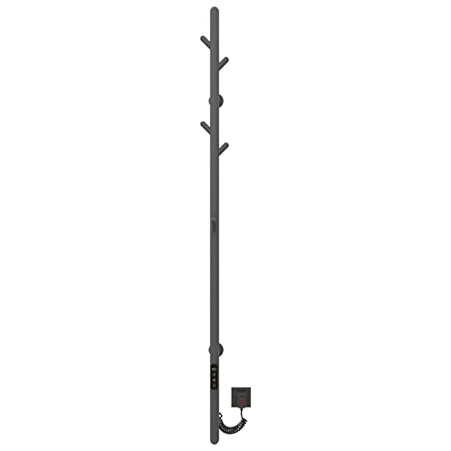 Badheizkörper Elektrisch, Elektrischer Handtuchheizkörper mit einer Stange, Towel Warmer, Intelligenter Konstanttemperatur Handtuchhalter Heizkörper, Einstellbare Temperatur Handtuchheizer-Gray von SKYLYZH