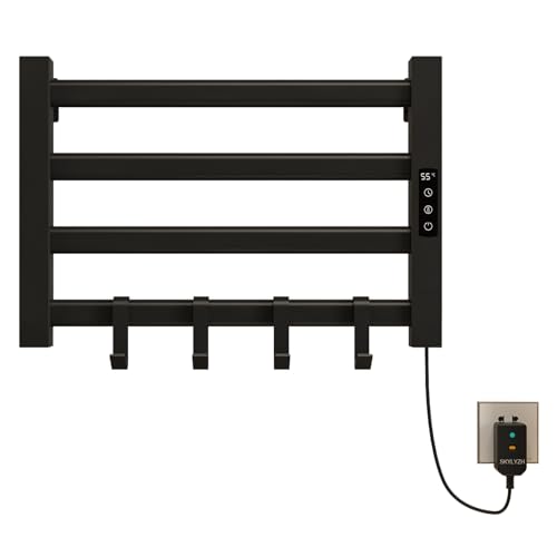 SKYLYZH Elektrischer Handtuchheizkörper 550x400mm Intelligenter Konstanttemperatur Handtuchheizer Badheizkörper Elektrisch Handtuchheizkörper, 30-70℃ Thermostat, 1-9 Stunden Zeitmessung-Black Right SKYLYZH Elektrischer Handtuchheizkörper 550x400mm Intelligenter Konstanttemperatur Handtuchheizer Badheizkörper Elektrisch Handtuchheizkörper, 30-70℃ Thermostat, 1-9 Stunden Zeitmessung-Black Right von SKYLYZH