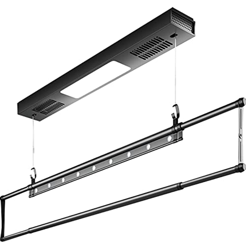 SKYLYZH Elektrischer Wäscheständer, mini Elektrischer Deckenwäschetrockner, Hebender wäscheständer Decke, Kleiderstange 1,06-1,8m, 1,2 m elektrische Hubhöhe von SKYLYZH
